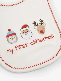 Jojo Maman Bébé Cream My First Christmas Bib^ Bibs