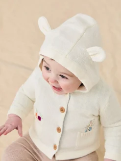 Jojo Maman Bébé Cream Peter Rabbit™ Embroidered Cardigan^ Knitwear & Sweaters|Knitwear