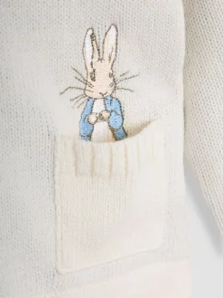 Jojo Maman Bébé Cream Peter Rabbit™ Embroidered Cardigan^ Knitwear & Sweaters|Knitwear