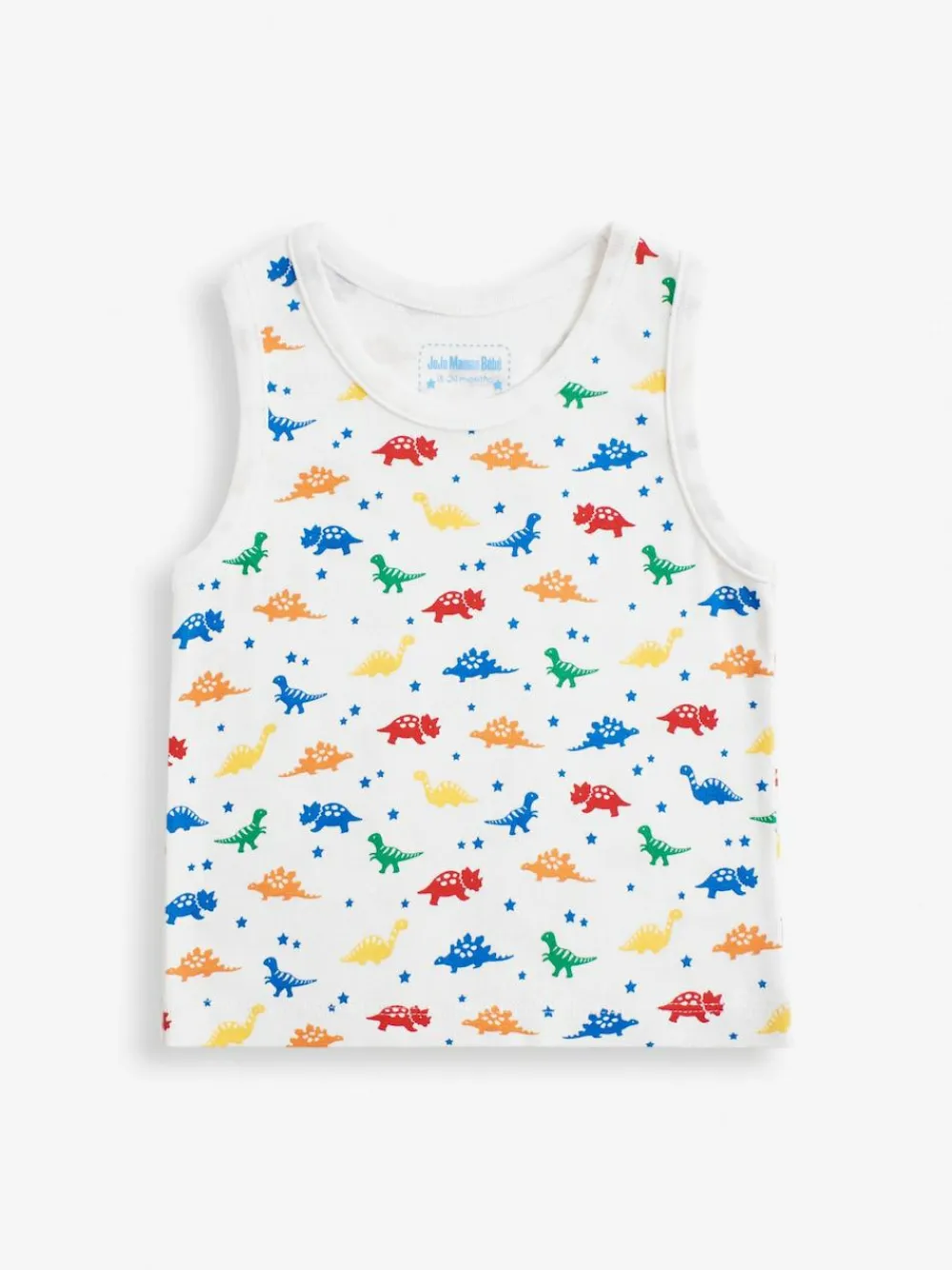 Jojo Maman Bébé Dinosaur 3-Pack Boys' Vest Set^BOY Underwear|Vests