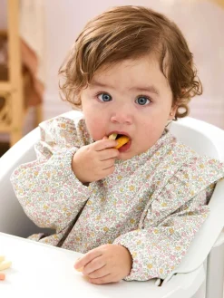 Jojo Maman Bébé Ditsy Floral Frill Sleeved Bib^ Bibs