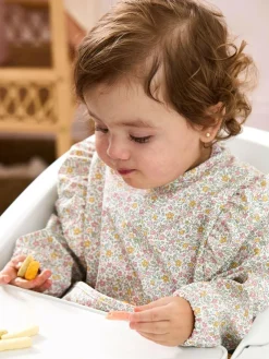 Jojo Maman Bébé Ditsy Floral Frill Sleeved Bib^ Bibs