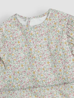 Jojo Maman Bébé Ditsy Floral Frill Sleeved Bib^ Bibs