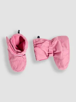 Hot Jojo Maman Bébé Dusty Pink Fleece Lined Booties