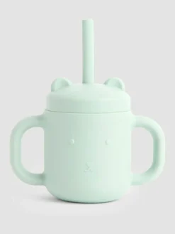Jojo Maman Bébé Green Bear Silicone Sippy Cup with Straw^ Mugs & Cups