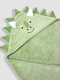 Jojo Maman Bébé Green Dino Character Hooded Towel^ Towels & Bathmats