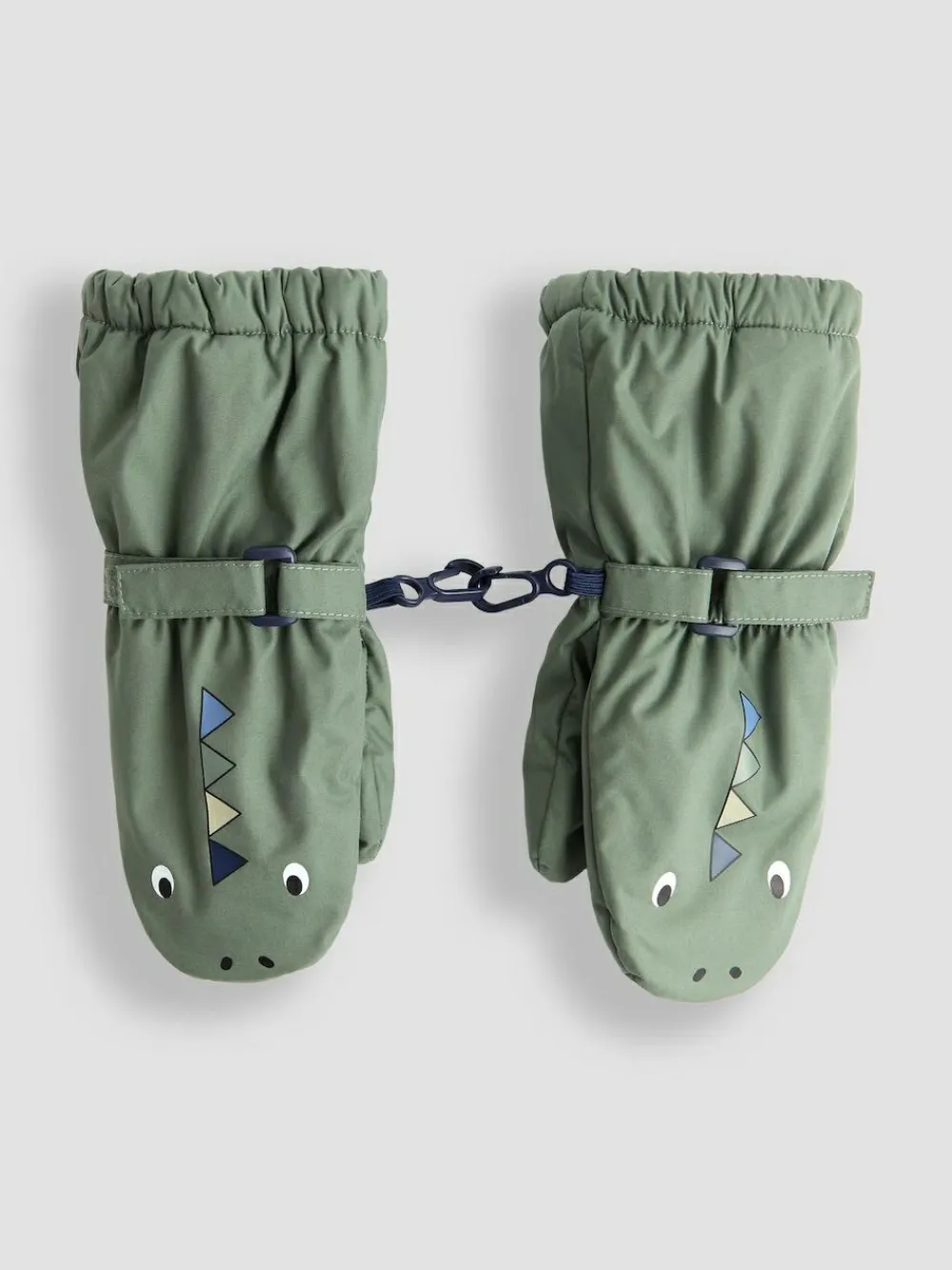 Hot Jojo Maman Bébé Waterproof Fleece Lined Mittens Green Dino