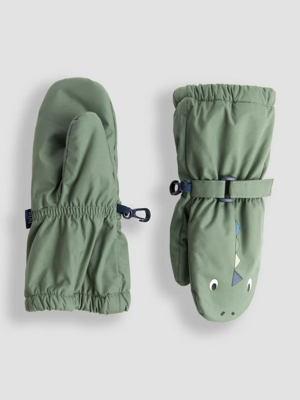 Hot Jojo Maman Bébé Waterproof Fleece Lined Mittens Green Dino