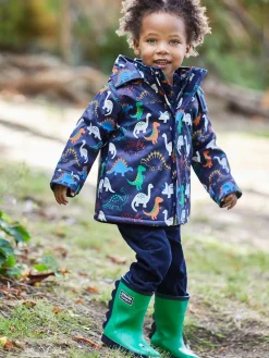 Sale Jojo Maman Bébé Green Dino Printed Lined Wellies