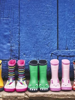 Sale Jojo Maman Bébé Green Dino Printed Lined Wellies