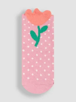 Jojo Maman Bébé Green 3-Pack Flower Socks^ Socks & Tights|Socks & Tights