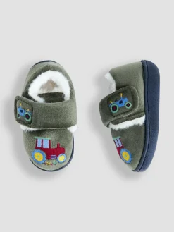 Best Jojo Maman Bébé Green Tractor Slipper Shoe