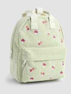 Jojo Maman Bébé Green Woodland Corduroy Embroidered Backpack^BOY Bags|Bags