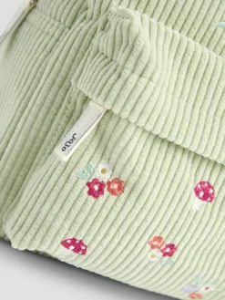 Jojo Maman Bébé Green Woodland Corduroy Embroidered Backpack^BOY Bags|Bags