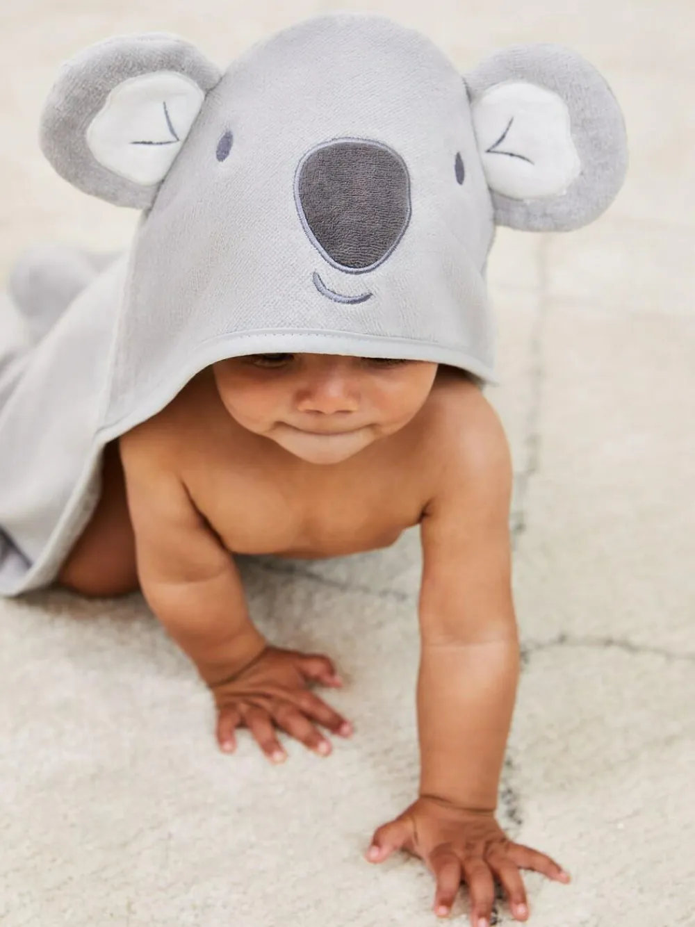 Jojo Maman Bébé Grey Koala Character Hooded Towel^ Towels & Bathmats