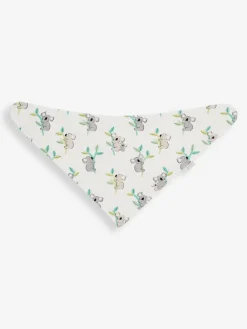 Jojo Maman Bébé Grey Koala 3-Pack Cotton Baby Dribble Bibs^ Bibs