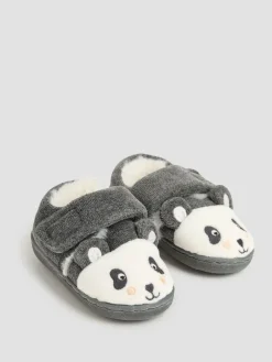 Sale Jojo Maman Bébé Grey Panda Slipper Shoes