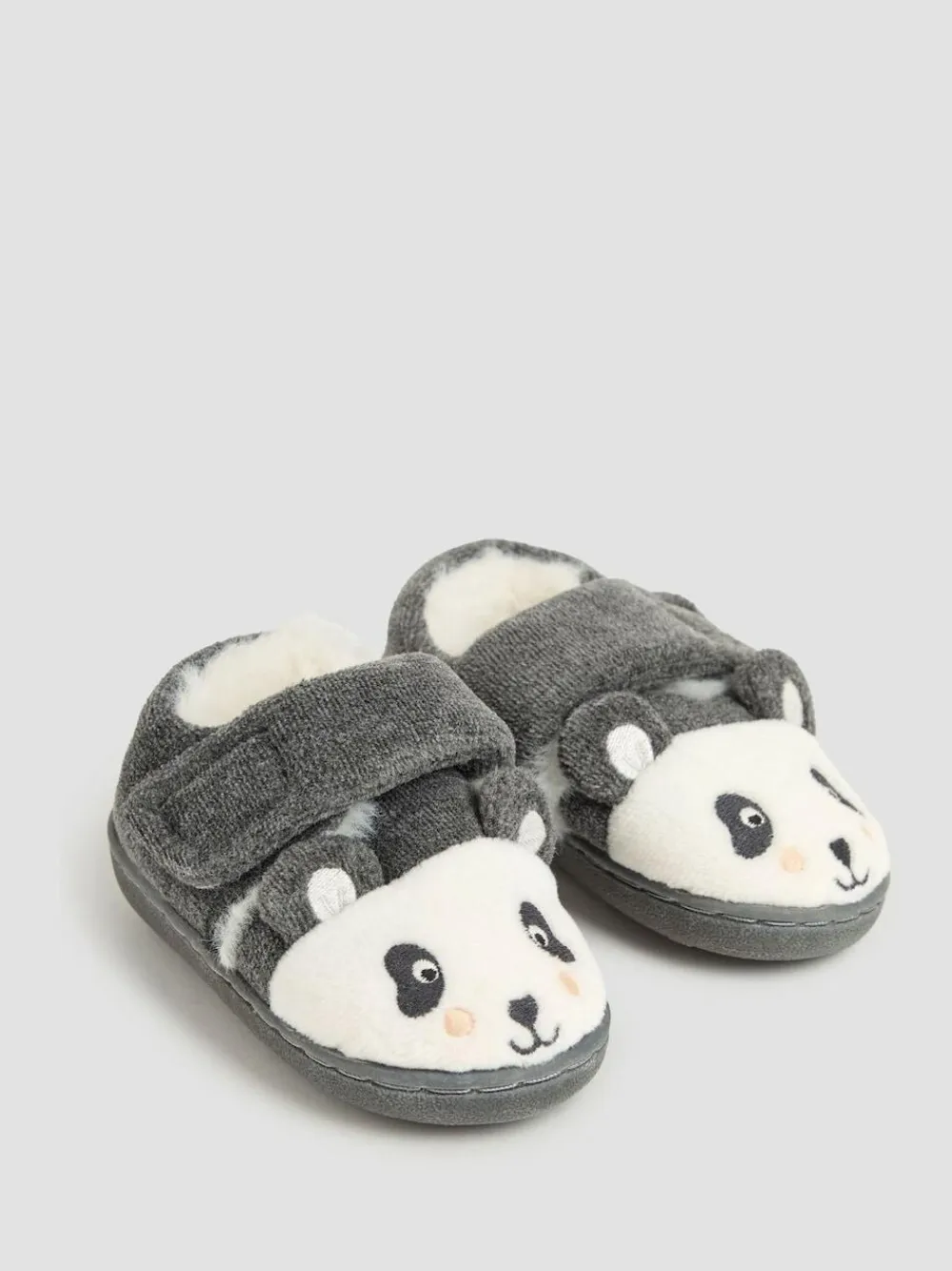 Sale Jojo Maman Bébé Grey Panda Slipper Shoes