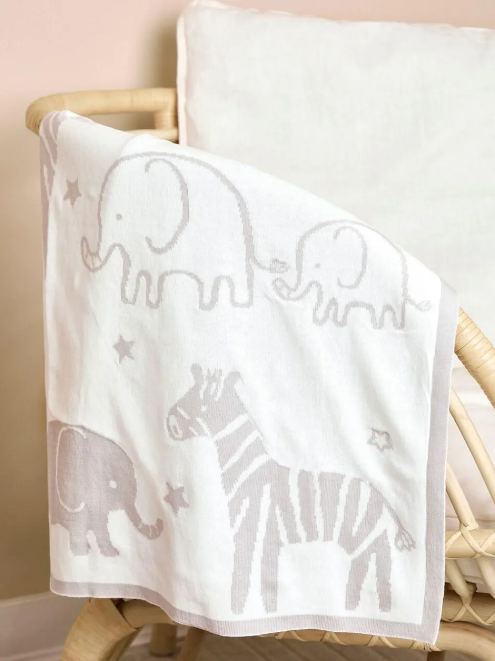 New Jojo Maman Bébé Grey Safari Blanket