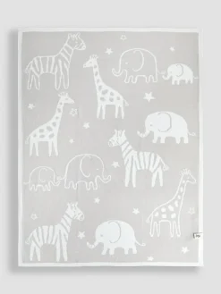 New Jojo Maman Bébé Grey Safari Blanket