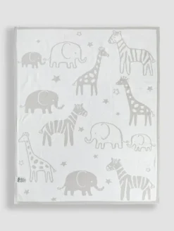 New Jojo Maman Bébé Grey Safari Blanket