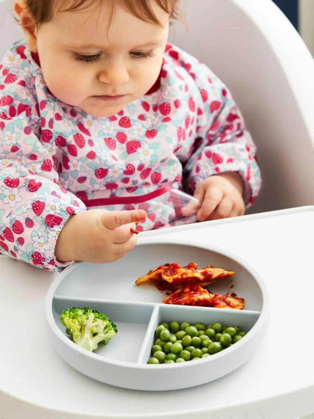 Jojo Maman Bébé Grey Silicone Suction Divided Plate^ Dinner Sets & Pasta Bowls