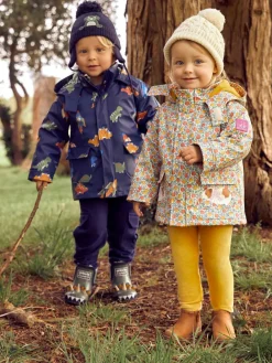 Jojo Maman Bébé Khaki Cosy Lined Dino Ankle Wellies