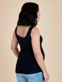 Outlet Jojo Maman Bébé Khaki Green 2-Pack Maternity Vest Tops