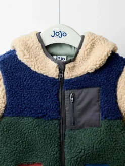 Discount Jojo Maman Bébé Khaki Green Tractor Appliqué Teddy Fleece Jacket