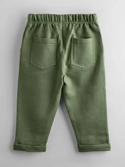 Hot Jojo Maman Bébé Khaki Green Stripe & Khaki 2-Pack Stripe & Plain Joggers Khaki Green Stripe & Khaki