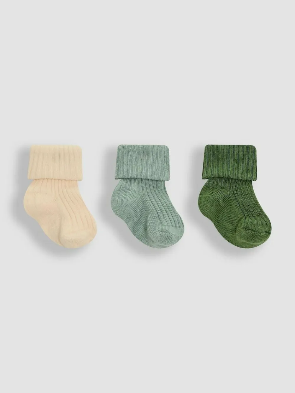 Jojo Maman Bébé 3-Pack Ribbed Baby Socks^ Unisex|Tights