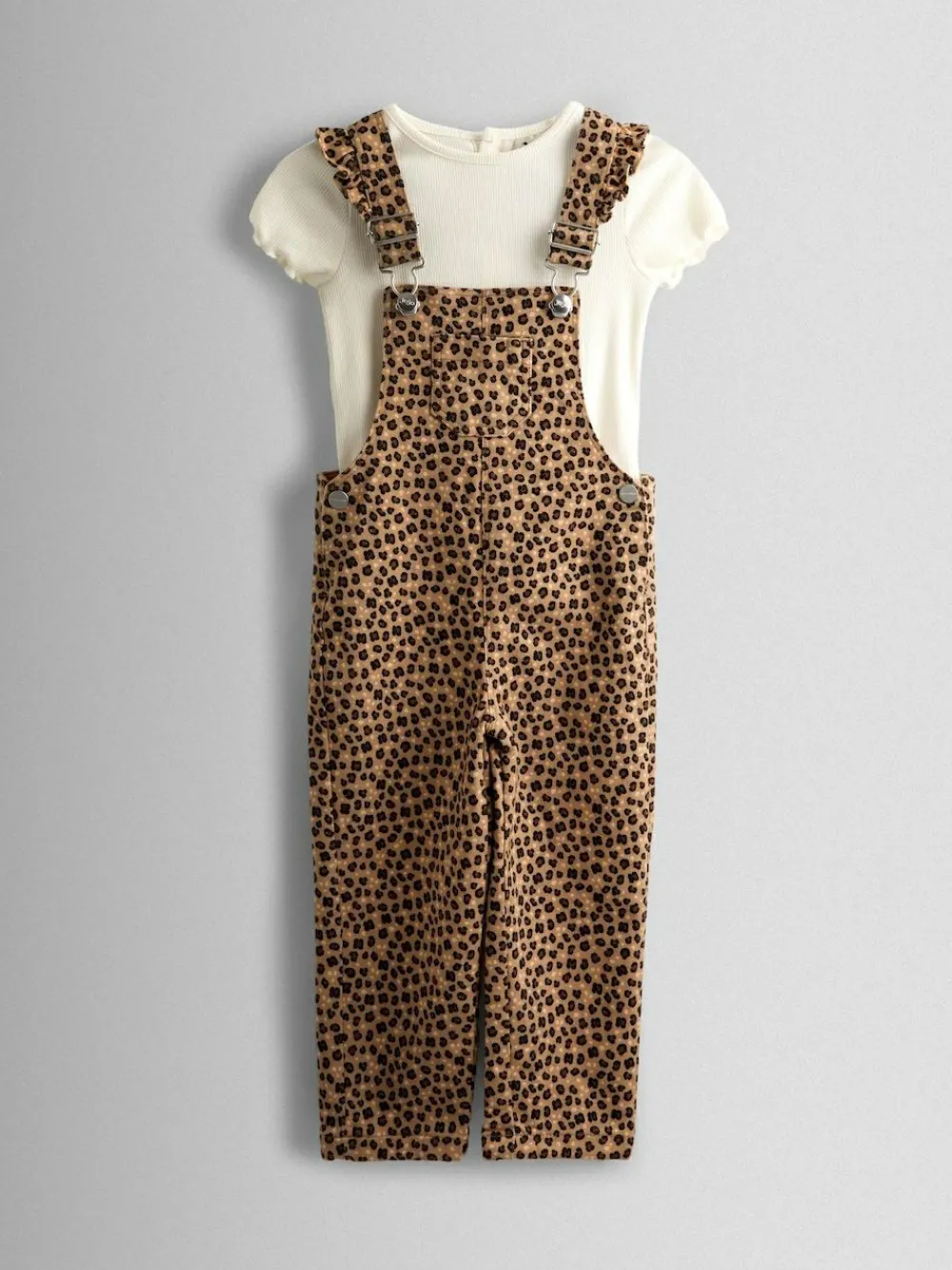 Jojo Maman Bébé Leopard Print Dungaree & T-Shirt Set^ Jumpsuits & Playsuits