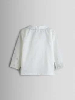 Jojo Maman Bébé Light Blue Double Breast Shirt & Stripe Shorts Set 2 Piece^ Shorts