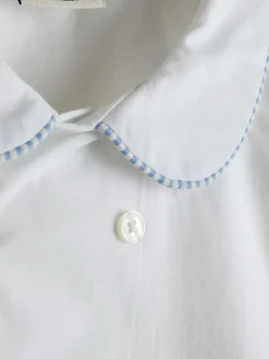 Jojo Maman Bébé Light Blue Double Breast Shirt & Stripe Shorts Set 2 Piece^ Shorts