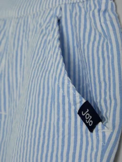 Jojo Maman Bébé Light Blue Double Breast Shirt & Stripe Shorts Set 2 Piece^ Shorts