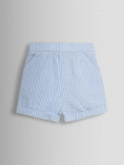 New Jojo Maman Bébé Light Blue Chick Embroidered Body & Shorts Set 2 Piece