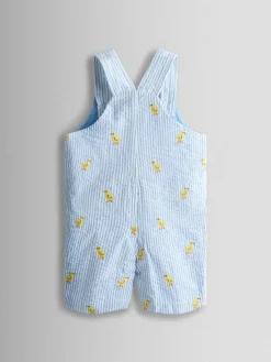 Jojo Maman Bébé Light Blue 2-Piece Chick Embroidered Dungarees & Body Set^BOY Dungarees
