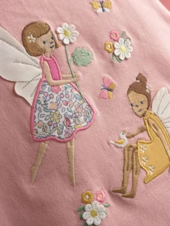 Jojo Maman Bébé Light Pink Applique Scalloped T-shirt^ T-Shirts