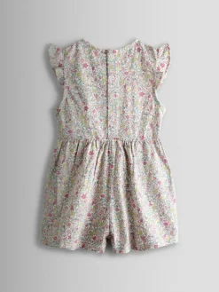 Jojo Maman Bébé Light Pink Ruffle Shoulder Playsuit^ Jumpsuits & Playsuits