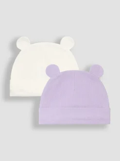 Best Jojo Maman Bébé Lilac 2- Pack Bear Ear Hats