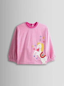 Jojo Maman Bébé Appliqué Stripe Top^ T-Shirts