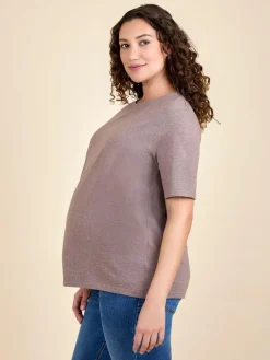 Jojo Maman Bébé Mocha Oversized Boyfriend Maternity T-Shirt^Women Loungewear
