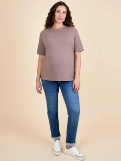 Jojo Maman Bébé Mocha Oversized Boyfriend Maternity T-Shirt^Women Loungewear