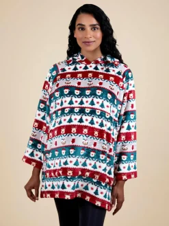 Outlet Jojo Maman Bébé Multi Christmas Fair Isle Blanket Hoodie