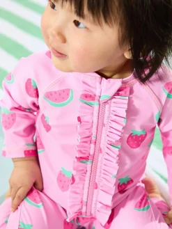 Jojo Maman Bébé Multi Strawberry Sun Protection Suit^ Swimwear|Swimwear
