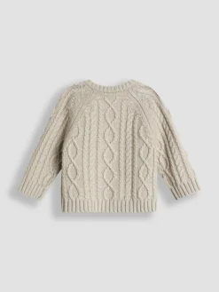 Jojo Maman Bébé Natural 2-Piece Cable Knit Set