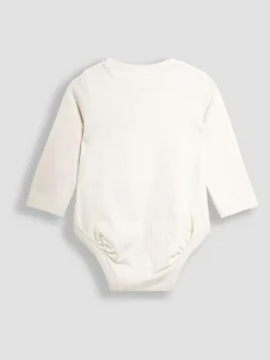 Discount Jojo Maman Bébé Natural Printed Bear And Appliqué Pocket Bodies 2 Pack