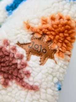 Clearance Jojo Maman Bébé Hooded Teddy Fleece Jacket Natural Stegosaurus