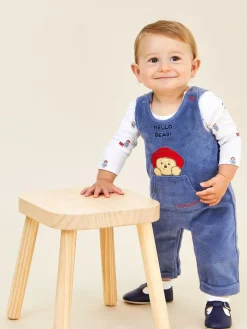 Jojo Maman Bébé Navy Appliqué Dungaree Set