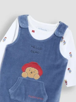 Jojo Maman Bébé Navy Appliqué Dungaree Set